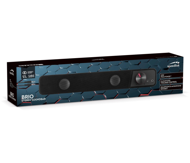 SPEEDLINK BRIO Stereo Soundbar SL-810200-BK - 1086046 - zdjęcie 3